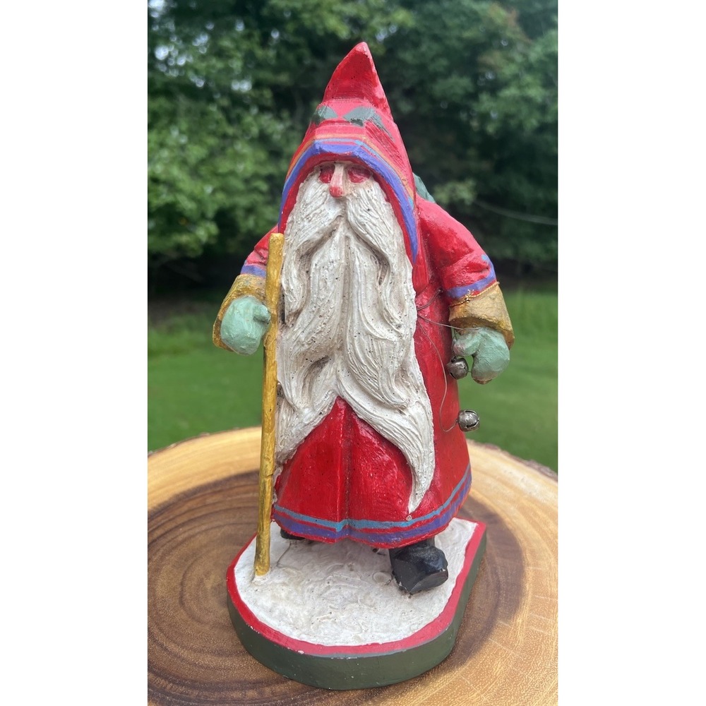 Vintage 1991 House of Hatten Hiking Santa Gnome Denise Calla 10" Figurine